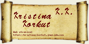 Kristina Korkut vizit kartica